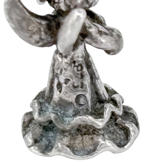 Musical Guardian Angel Charm | Vintage Sterling Silver 925 Jewelry - Picture 6 of 8